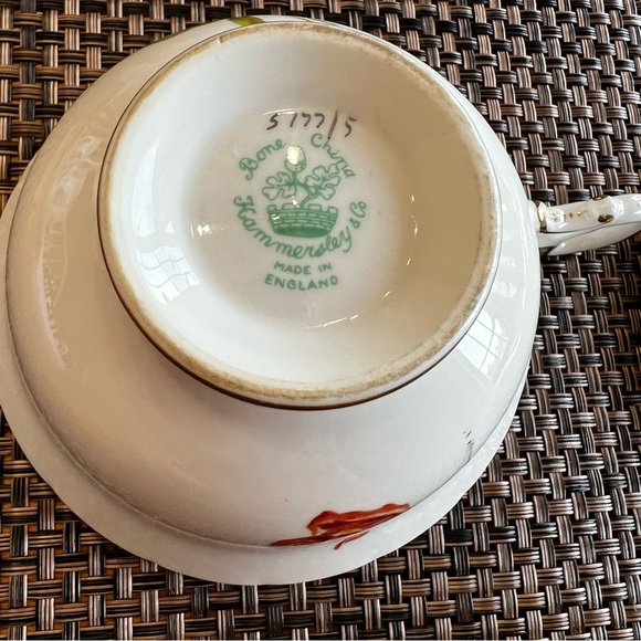 Tea Cup and Saucer. Light Pink Border with Yellow Rose
Center Hammersley Tea - Picture 8 of 11